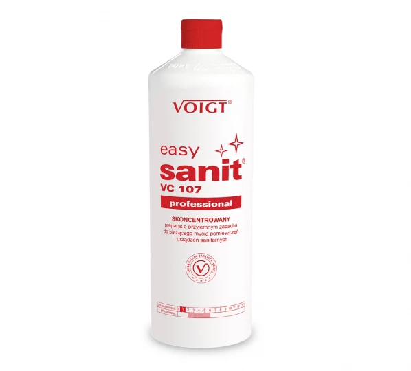 Skoncentrowany preparat o przyjemnym zapachu do bieżącego mycia pomieszczeń i urządzeń sanitarnych - EASY SANIT VC107 - cleaning & hospital - Sanitariaty