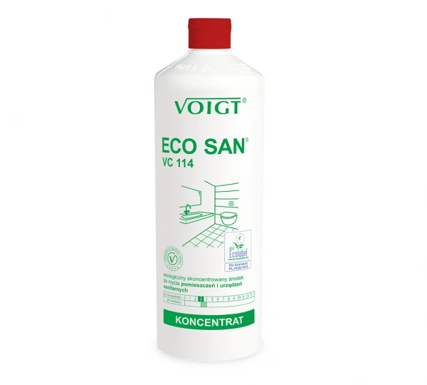 Ekologiczny skoncentrowany środek do mycia pomieszczeń i urządzeń sanitarnych - ECO SAN VC 114 - Profesjonalne środki utrzymania czystości - Łazienka