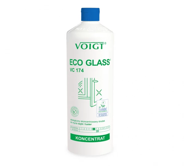 Ekologiczny skoncentrowany środek  do mycia szyb i luster - ECO GLASS VC 174 - Profesjonalne środki utrzymania czystości - Szyby, lustra, przeszklenia