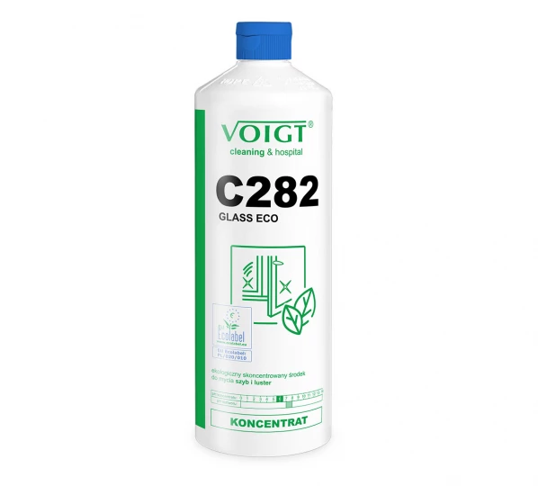 Ekologiczny skoncentrowany środek do mycia szyb i luster - C282 GLASS ECO - cleaning & hospital - Szyby, meble, sprzęty