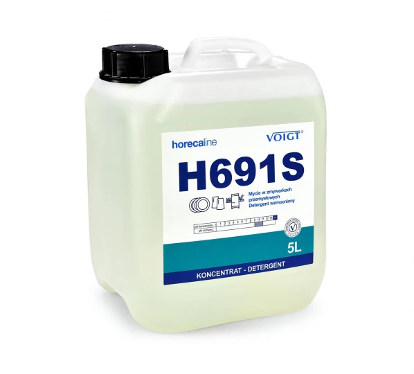 Mycie w zmywarkach przemysłowych. Detergent wzmocniony - H691S - horecaline - Zmywarki przemysłowe