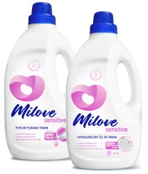 Milove - Zestaw promocyjny Milove Sensitive - Zestaw produktów: żel do prania + płyn do płukania