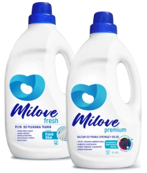 Milove - Zestaw promocyjny Milove Premium - Zestaw produktów: balsam do prania + płyn do płukania